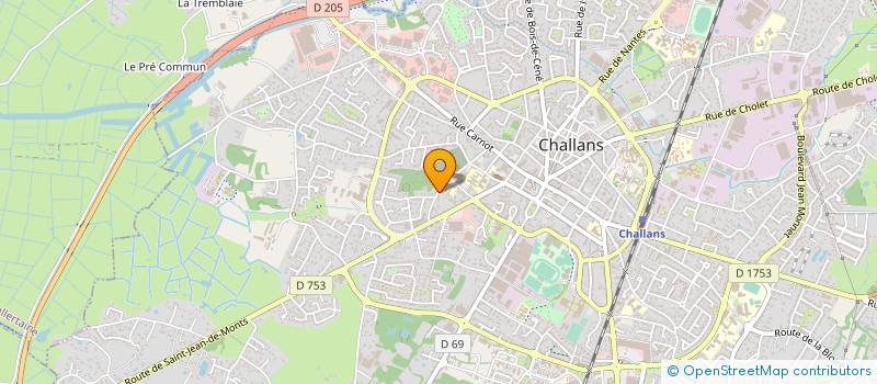 localisation de l'entreprise CENTRE DE LOISIRS CHALLANDAIS à CHALLANS