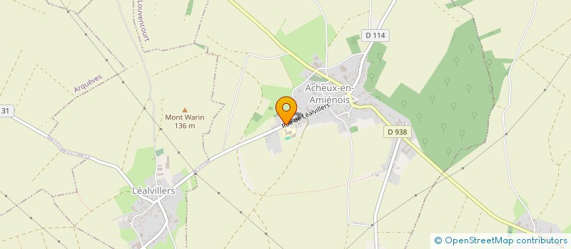 localisation de l'entreprise CENTRE DE LOISIRS D'ACHEUX ET SON CANTON à ACHEUX-EN-AMIENOIS