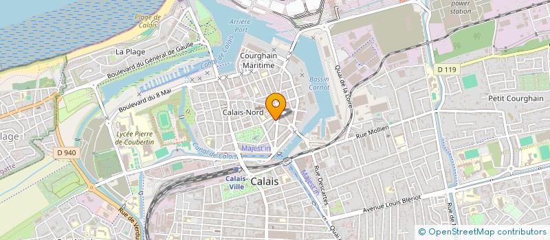 localisation de l'entreprise CENTRE DE LOISIRS DES JEUNES DE LA PLAGE à CALAIS