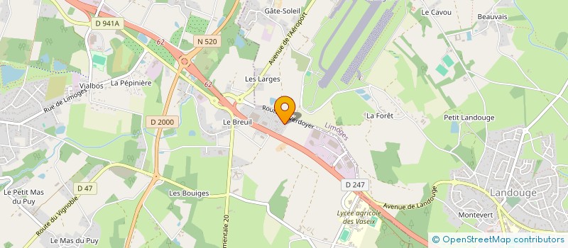 localisation de l'entreprise CENTRE DE LOISIRS DU LIMOUSIN à VERNEUIL-SUR-VIENNE