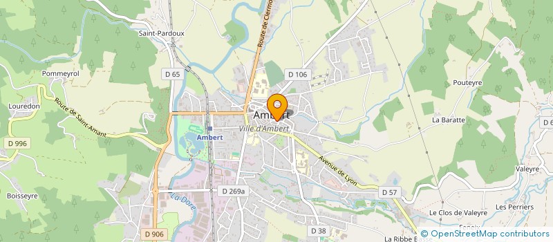 localisation de l'entreprise CENTRE DE LOISIRS LA COLLINE BLEUE  AMBERT