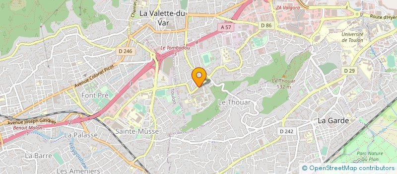 localisation de l'entreprise CENTRE DE LOISIRS LANGUE SIGNES FRANCAIS  LA VALETTE-DU-VAR