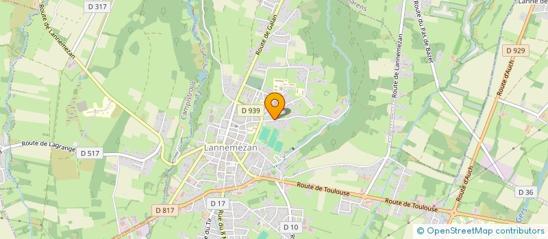 localisation de l'entreprise CENTRE DE LOISIRS LANNEMEZAN  LANNEMEZAN