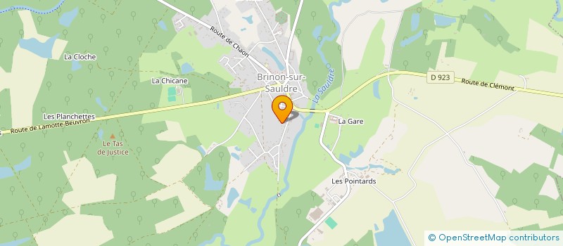 localisation de l'entreprise CENTRE DE LOISIRS SANS HERBERGEMENT  BRINON-SUR-SAULDRE