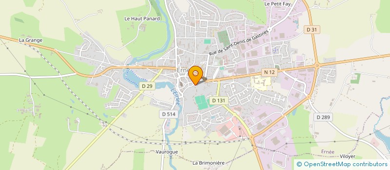 localisation de l'entreprise CENTRE DE LOISIRS SOCIO CULTUREL à ERNEE
