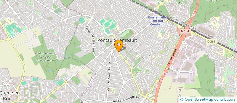 localisation de l'entreprise CENTRE DE MASSAGE ET D'AMINCISSEMENT à PONTAULT-COMBAULT