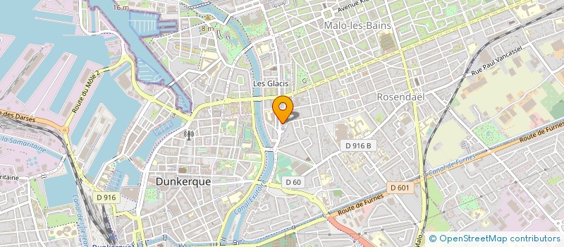 localisation de l'entreprise CENTRE DE MASSO KINESITHERAPIE à DUNKERQUE