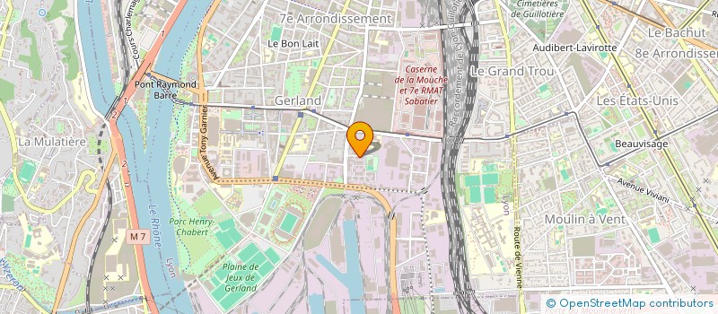 localisation de l'entreprise CENTRE DE MEDECINE DU SPORT DE LYON GERLAND - LE PARC  VILLEURBANNE