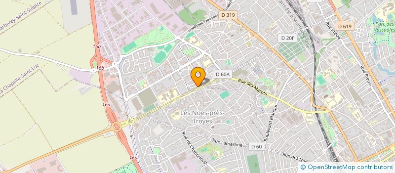 localisation de l'entreprise CENTRE DE PATHOLOGIE CHAMPAGNE - CPEGG  LA CHAPELLE-SAINT-LUC