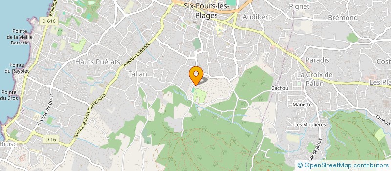 localisation de l'entreprise CENTRE DE PLONGEE ET LOISIRS à SIX-FOURS-LES-PLAGES
