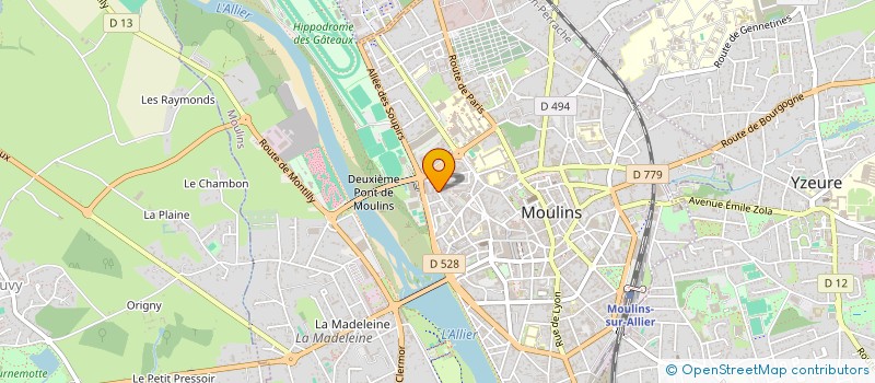 localisation de l'entreprise CENTRE DE PODOLOGIE DES OZIERES à MOULINS