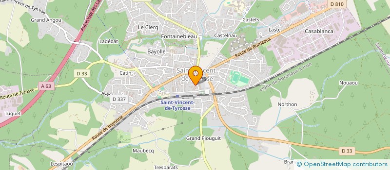 localisation de l'entreprise CENTRE DE PODOLOGIE TYROSSAIS  SAINT-VINCENT-DE-TYROSSE