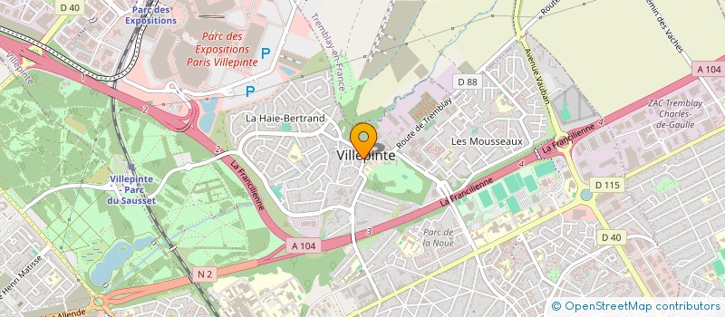 localisation de l'entreprise CENTRE DE PREFORMATION à VILLEPINTE