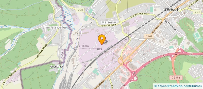 localisation de l'entreprise CENTRE DE PYROLYSE DE MARIENAU  FORBACH