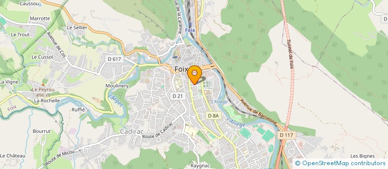 localisation de l'entreprise CENTRE DE RADIOLOGIE ET D IMAGERIE à FOIX