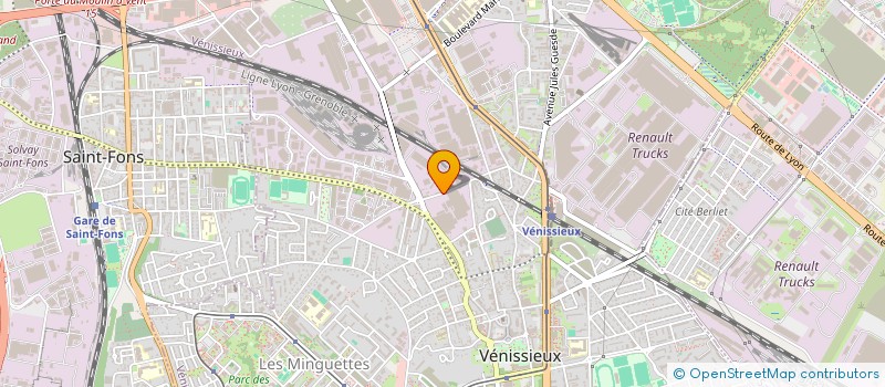 localisation de l'entreprise CENTRE DE RECHERCHE ET D'EDUCATION SPORT ET SANTE à VENISSIEUX