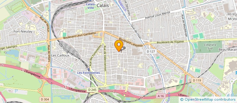 localisation de l'entreprise CENTRE DE RECHERCHE ET DE DEVELOPPEMENT DU CALAISIS  CALAIS