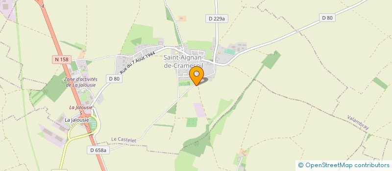 localisation de l'entreprise CENTRE DE RECHERCHE EXPERIMENTAL POUR L'AGROFORESTERIE FRUITIERE ET LES TROGNES(CREAFRUIT) à LE CASTELET
