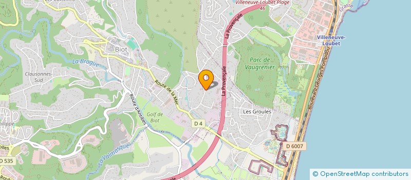 localisation de l'entreprise CENTRE DE RECHERCHE OPERATIONNELLE SUR LES TECHNIQUES ET ACTIVITES LIEES A L'ENVIRONNEMENT ET LA SURVIE  BIOT