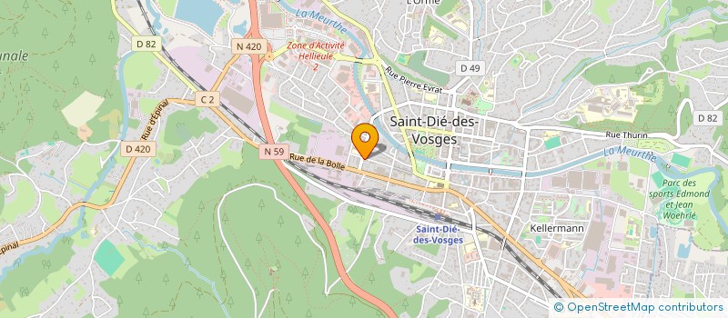 localisation de l'entreprise CENTRE DE REEDUCATION D'HELLIEULE à SAINT-DIE-DES-VOSGES