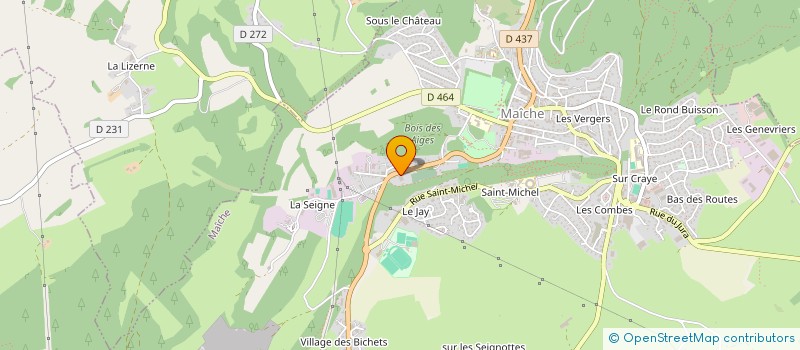 localisation de l'entreprise CENTRE DE REPARATION D'HORLOGERIE à MAICHE