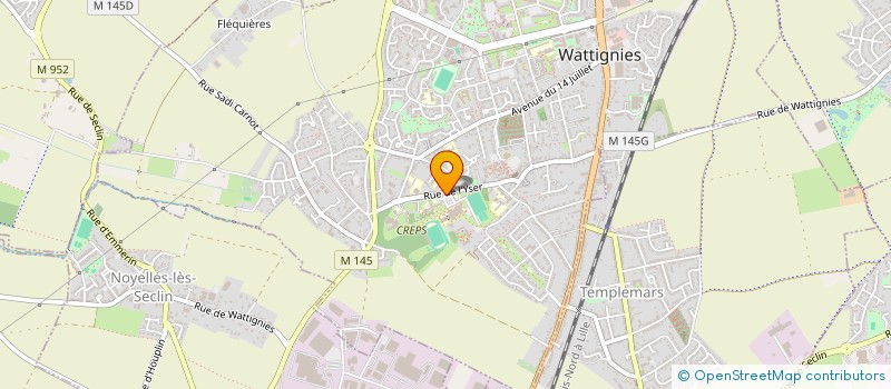 localisation de l'entreprise CENTRE DE RESSOURCES D'EXPERTISE ET DE PERFORMANCE SPORTIVE  WATTIGNIES