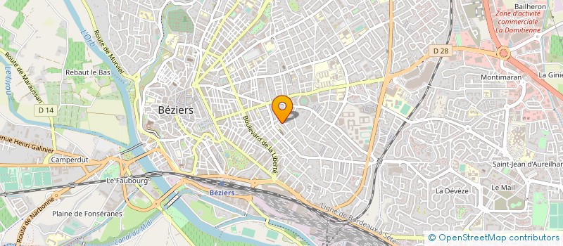 localisation de l'entreprise CENTRE DE RESSOURCES ET D AIDE AUX DEFICIENTS VISUELS à BEZIERS