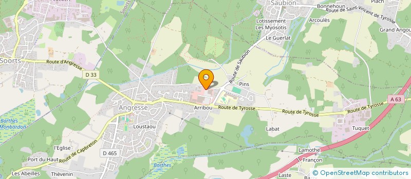 localisation de l'entreprise CENTRE DE SANTE ANGRESSE PREVENTION  ANGRESSE