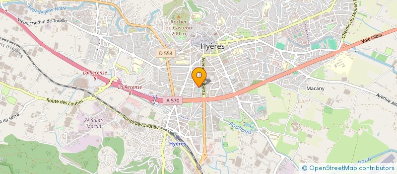 localisation de l'entreprise CENTRE DE SANTE DENTAIRE HYERES à HYERES