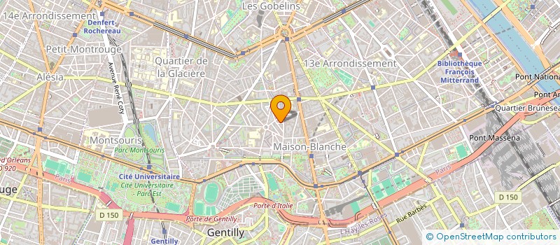 localisation de l'entreprise CENTRE DE SANTE DENTAIRE PORTE D'ITALIE  PARIS