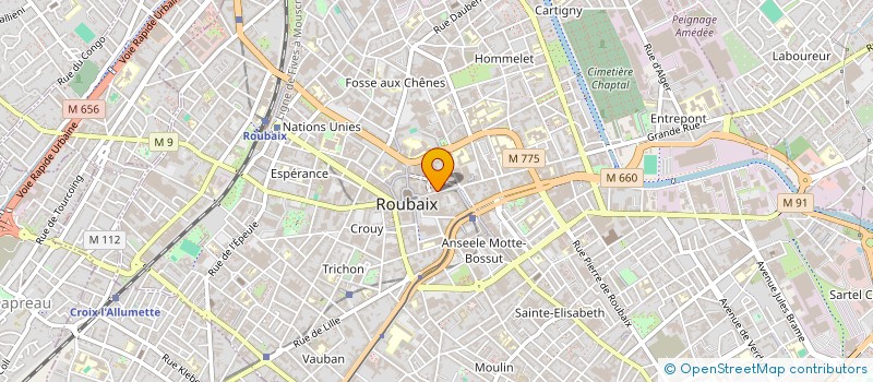 localisation de l'entreprise CENTRE DE SANTE DENTAIRE ROUBAIX à ROUBAIX