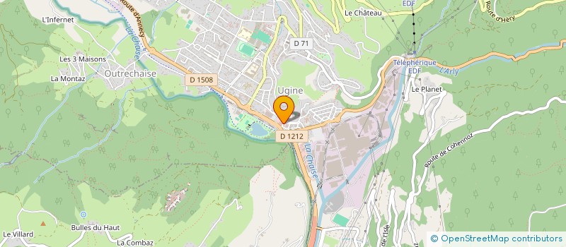 localisation de l'entreprise CENTRE DE SANTE DES FONTAINES  UGINE