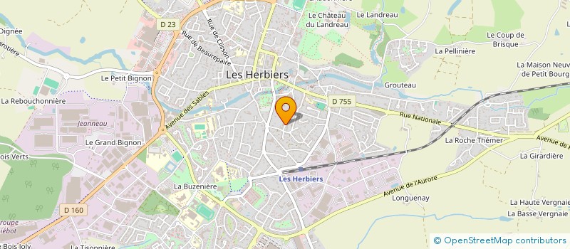 localisation de l'entreprise CENTRE DE SANTE DES HERBIERS à LES HERBIERS