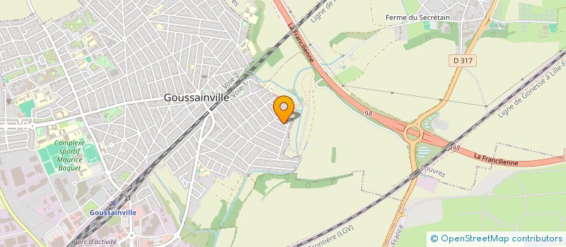 localisation de l'entreprise CENTRE DE SANTE ET DE KINESITHERAPIE DE GOUSSAINVILLE à GOUSSAINVILLE
