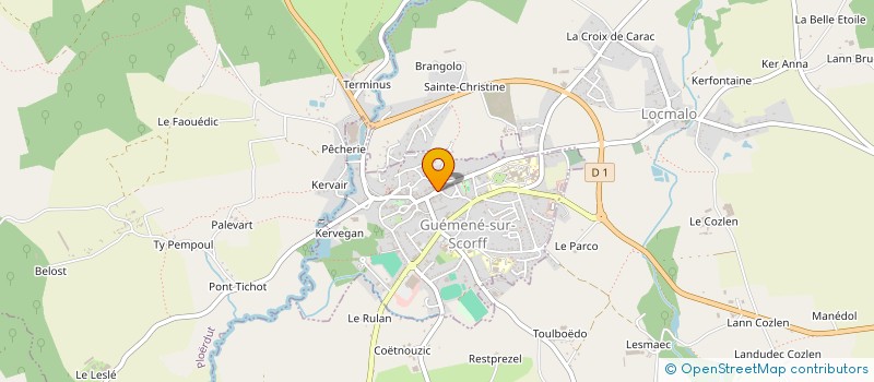 localisation de l'entreprise CENTRE DE SANTE INFIRMIER ADMR GUEMENE  GUEMENE-SUR-SCORFF