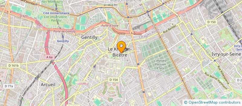 localisation de l'entreprise CENTRE DE SANTE MADELEINE BRES à LE KREMLIN-BICETRE