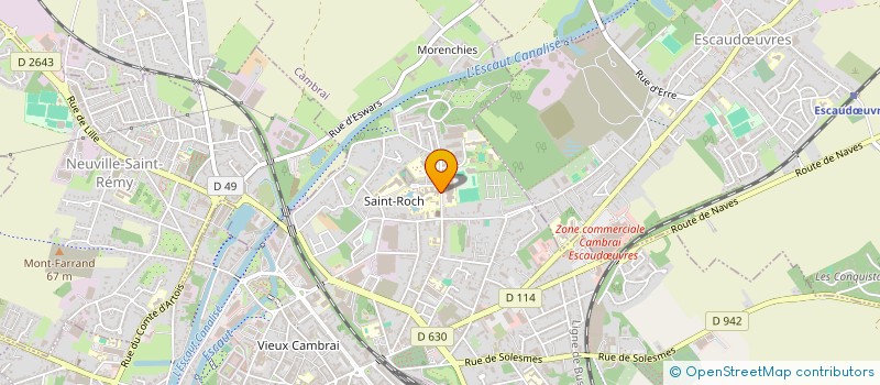 localisation de l'entreprise CENTRE DE SANTE MALECOT à CAMBRAI