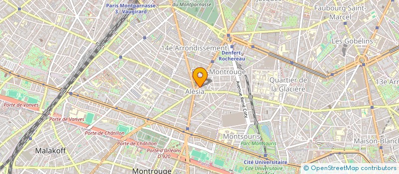 localisation de l'entreprise CENTRE DE SANTE MEDICO DENTAIRE PARIS ALESIA  PARIS