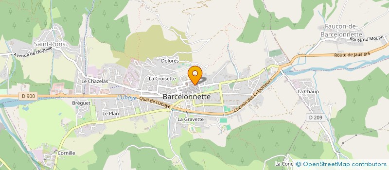 localisation de l'entreprise CENTRE DE SANTE PLURIDISCIPLINAIRE DE LA VALLE DE L'UBAYE à BARCELONNETTE