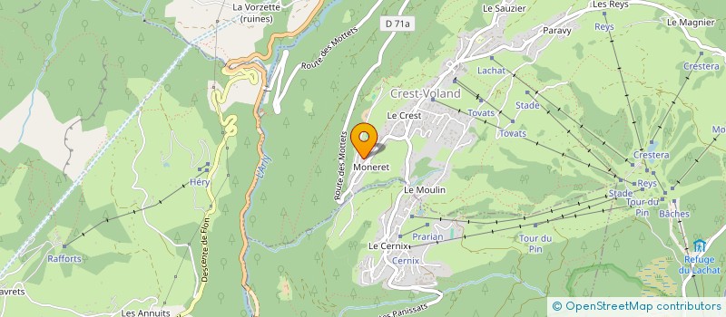 localisation de l'entreprise CENTRE DE SEJOURS ET DE VACANCES DES MFR  CREST VOLAND