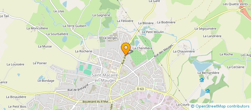 localisation de l'entreprise CENTRE DE SOINS . à SEVREMOINE