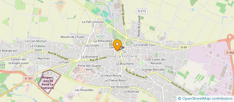 localisation de l'entreprise CENTRE DE SOINS  DOUE-EN-ANJOU