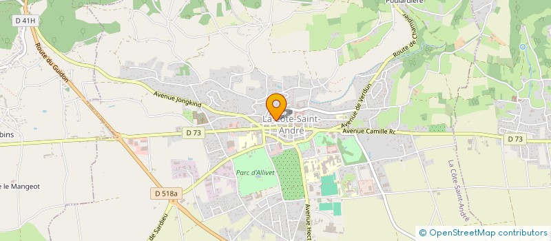 localisation de l'entreprise CENTRE DE SOINS à LA COTE-SAINT-ANDRE