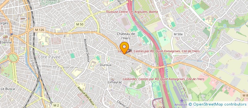 localisation de l'entreprise CENTRE DE SOINS DE L'HERS  TOULOUSE