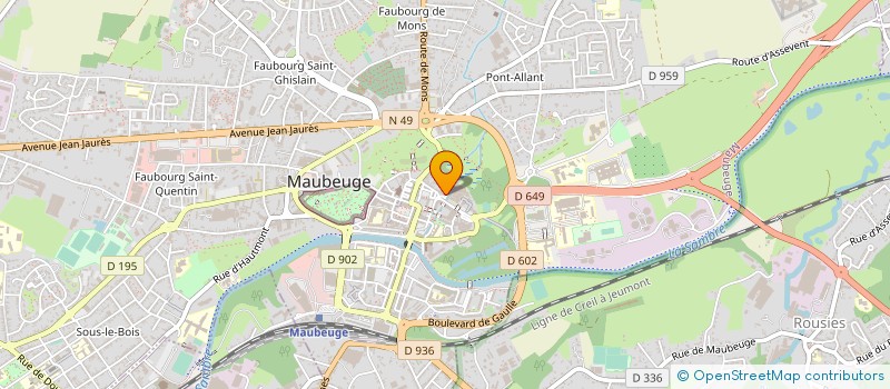 localisation de l'entreprise CENTRE DE SOINS DE MAUBEUGE-NORD à MAUBEUGE