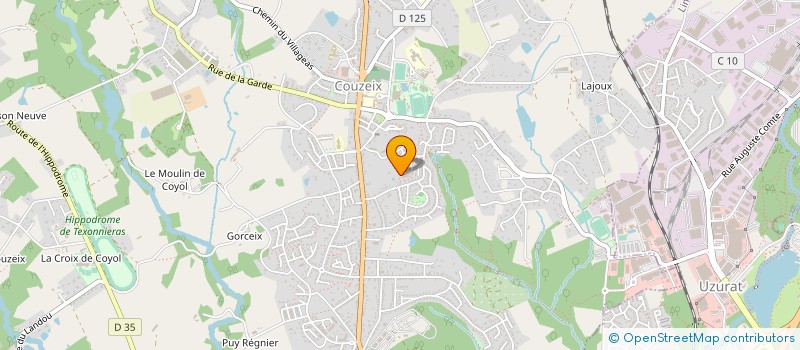 localisation de l'entreprise CENTRE DE SOINS ESTHETIQUES ET DE REMISE EN FORME GISELE LOJTEK à COUZEIX