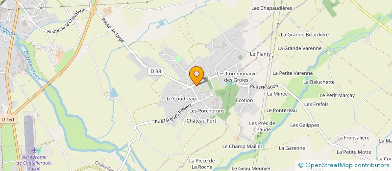 localisation de l'entreprise CENTRE DE SOINS POUR LA FAUNE SAUVAGE POITEVINE à CHATELLERAULT