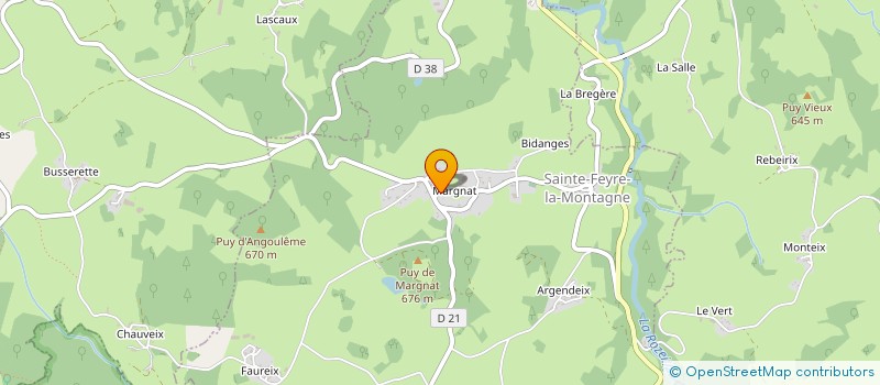 localisation de l'entreprise CENTRE DE TIR DE MARGNAT  SAINTE-FEYRE-LA-MONTAGNE