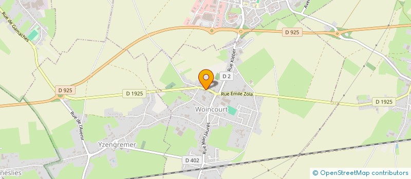 localisation de l'entreprise CENTRE DE TRANSFERT DE TECHNOLOGIE  WOINCOURT