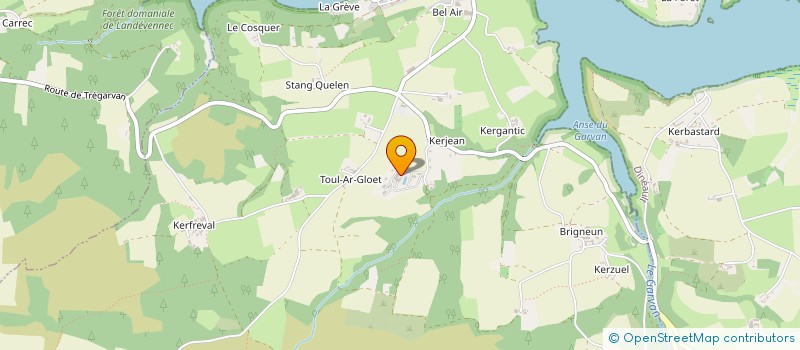 localisation de l'entreprise CENTRE DE VACANCES  LES PINS  TREGARVAN